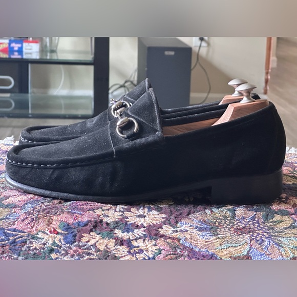 Gucci Classic Horse bit Dark Brown Suede Leather Mens Slip on Loafers Size 10.5 main image 15